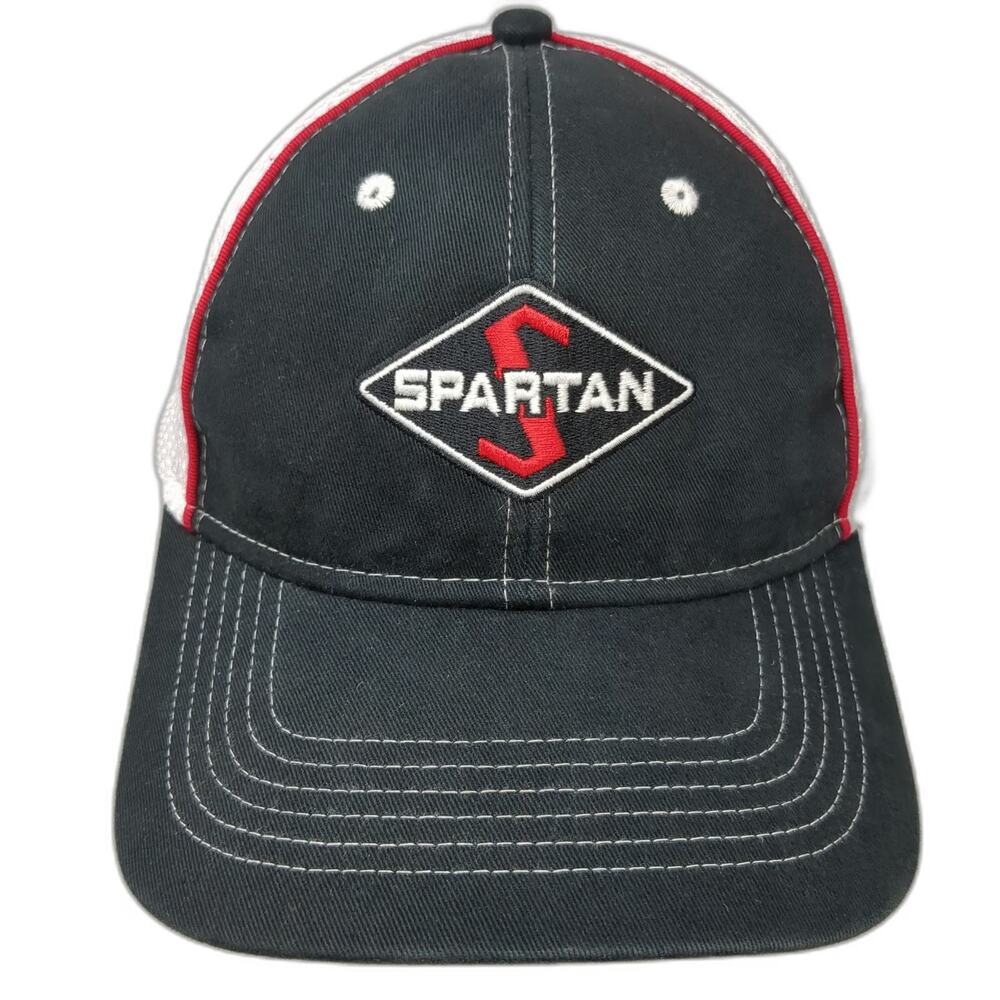 Cap America Baseball Cap Black One Size Spartan S Logo Mesh Back Strapback Hat
